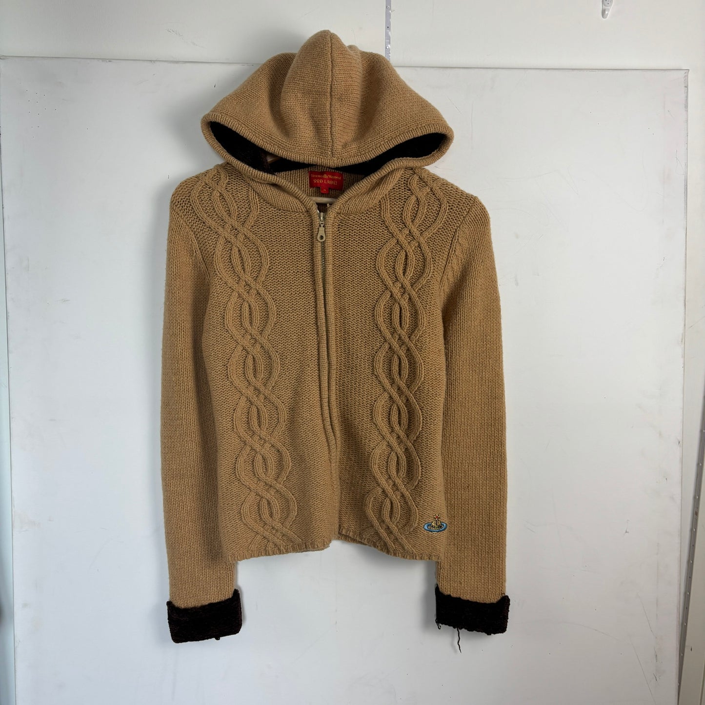 Vivienne Westwood Cable Knit Teddy Hoodie [S]