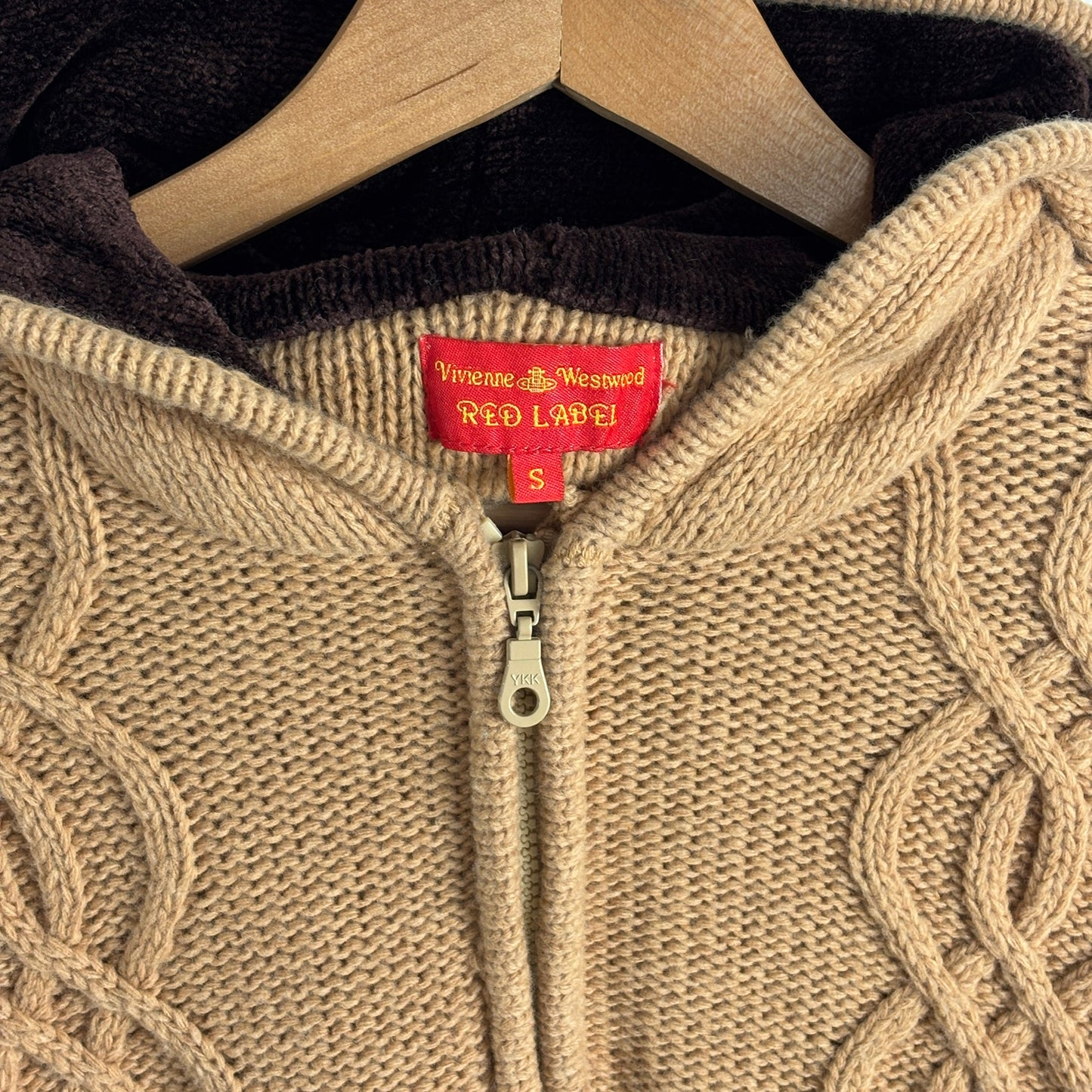 Vivienne Westwood Cable Knit Teddy Hoodie [S]