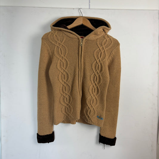 Vivienne Westwood Cable Knit Teddy Hoodie [S]