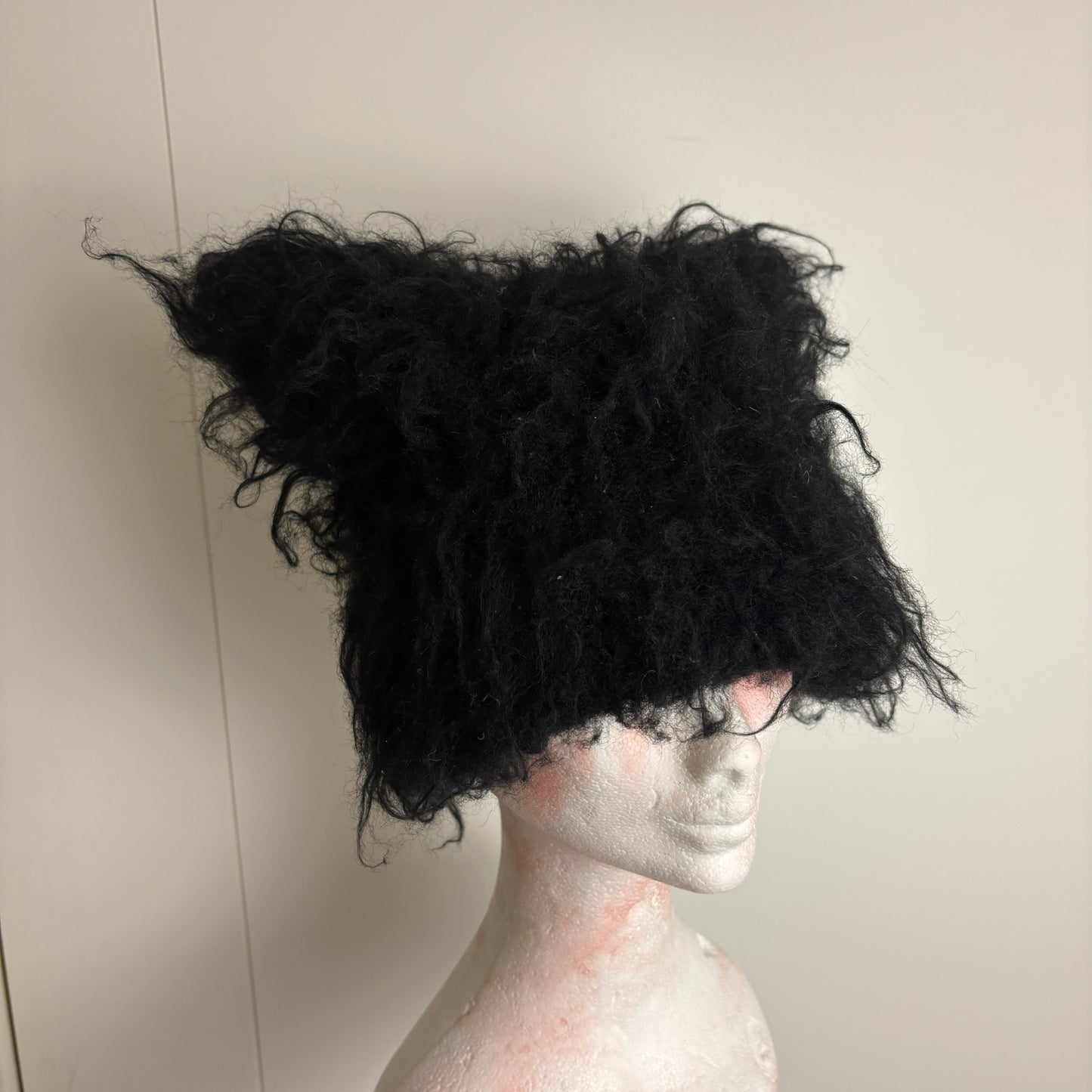 Lad Musician Wool Cat Ear Beanie. Mohair