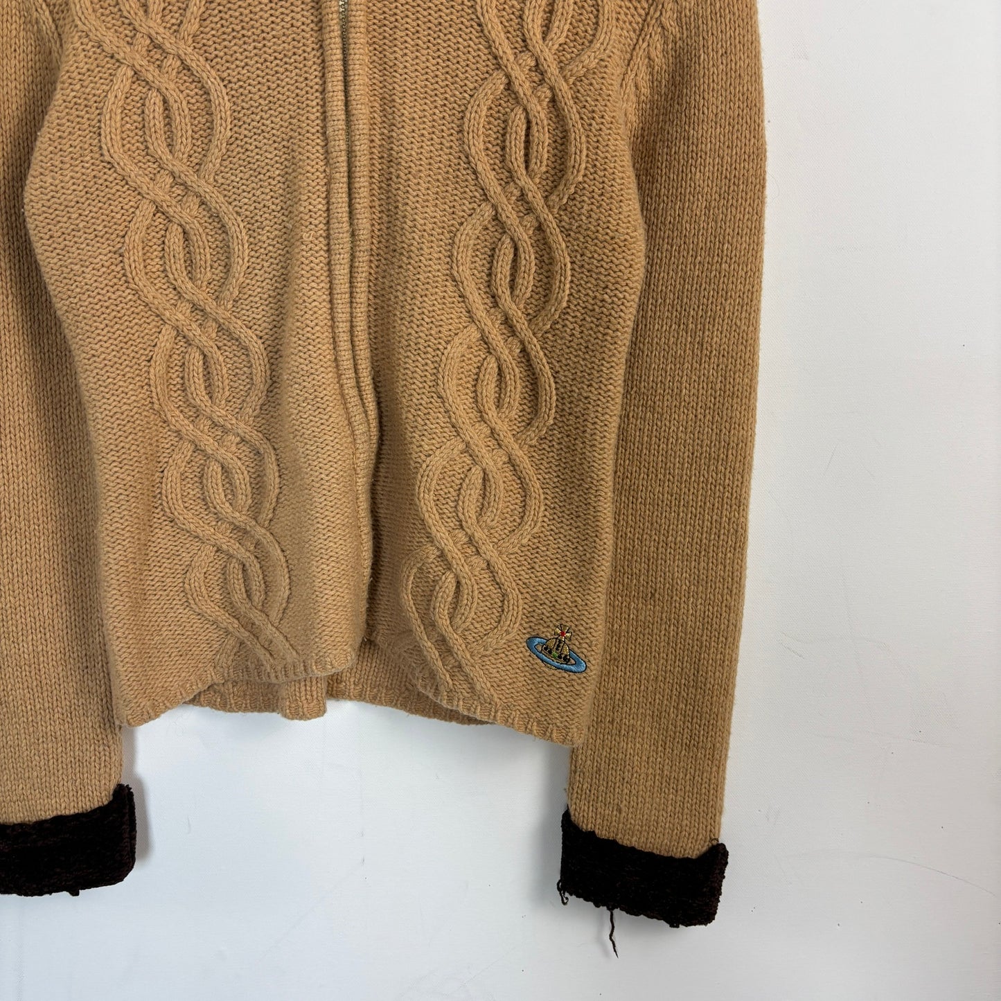 Vivienne Westwood Cable Knit Teddy Hoodie [S]